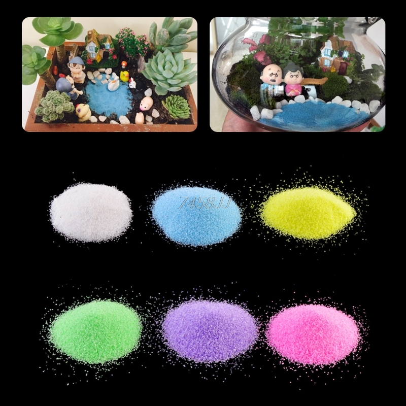 Aquarium Marina - 1 กระเป๋า 6 สีควอตซ์ทราย Miniature Tank