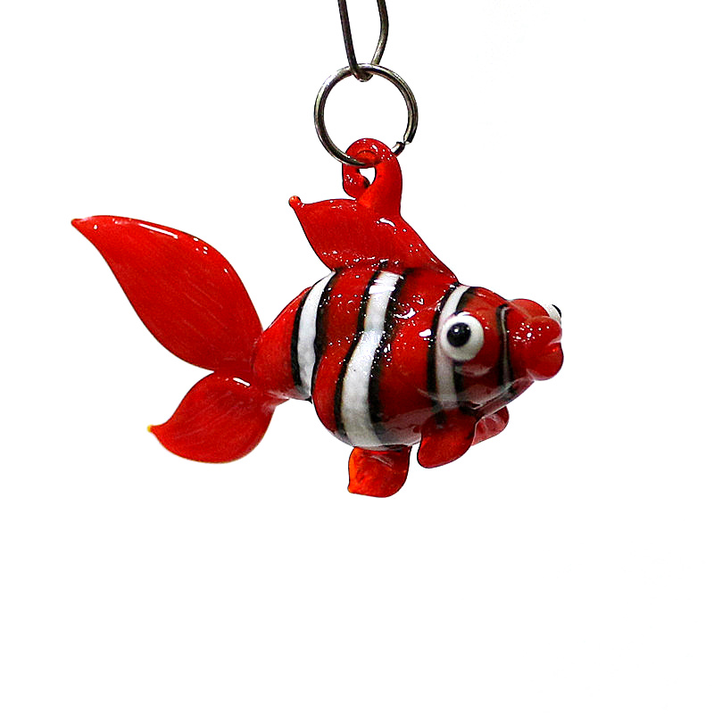 Marine Aquarium Europe - ที่มีสีสันมินิแก้วปลาจี้เครื่องประดับเสน่ห์สัตว์ทะเลน่ารักสำหรับเครื่องประดับ DIY ทำสร้อยคออุปกรณ์เสริมหรืออุปกรณ์ตกแต่งพิพิธภัณฑ์สัตว์น้ำ