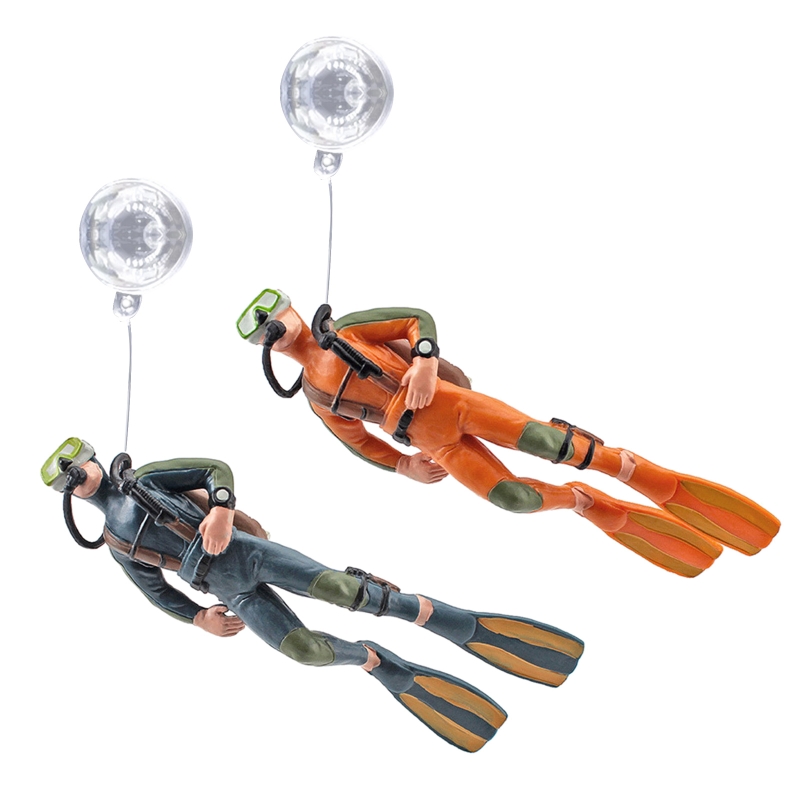 Aquarium Innovative Marine - Aquarium DIVER ตกแต่งลอยเรซิ่น Divers มือสีอุปกรณ์เสริมขนาดเล็กเหมาะสําหรับปลาทุกชนิด Drop