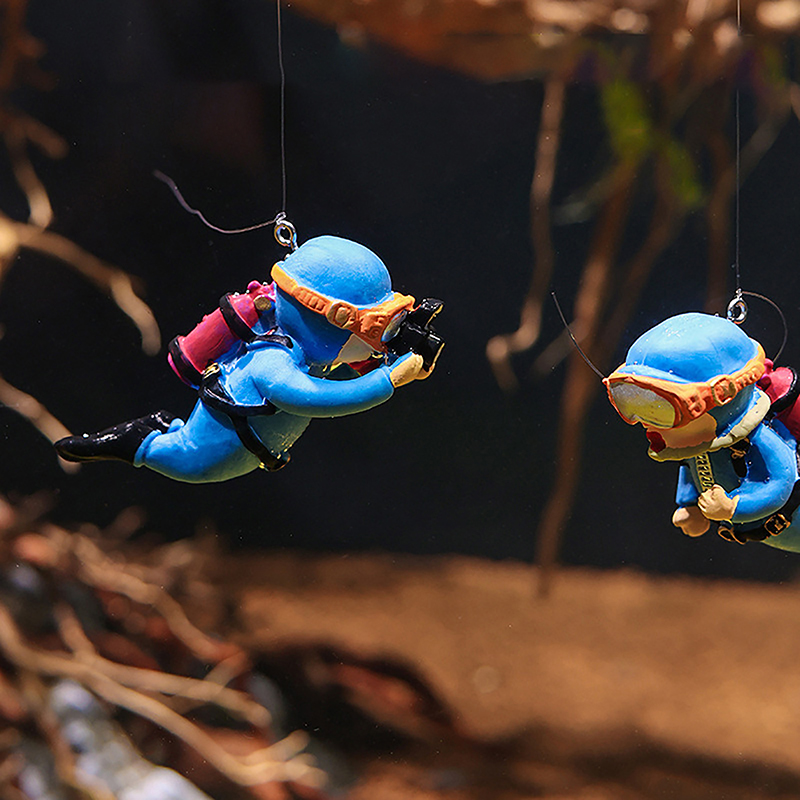 Aquarium Marina - นักดําน้ําจมอยู่ใต้น้ําลอยถังปลา Aquarium บุคลิกภาพภูมิทัศน์ตกแต่งน่ารักจําลอง DIVER ลอยปลาอุปกรณ์