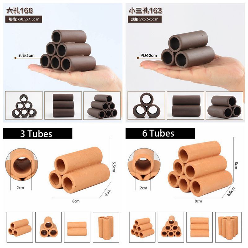 Aquarium Innovative Marine - Clay Aquarium ตกแต่งปลากุ้งเล่นซ่อนถ้ํา Shelter Betta ปลา