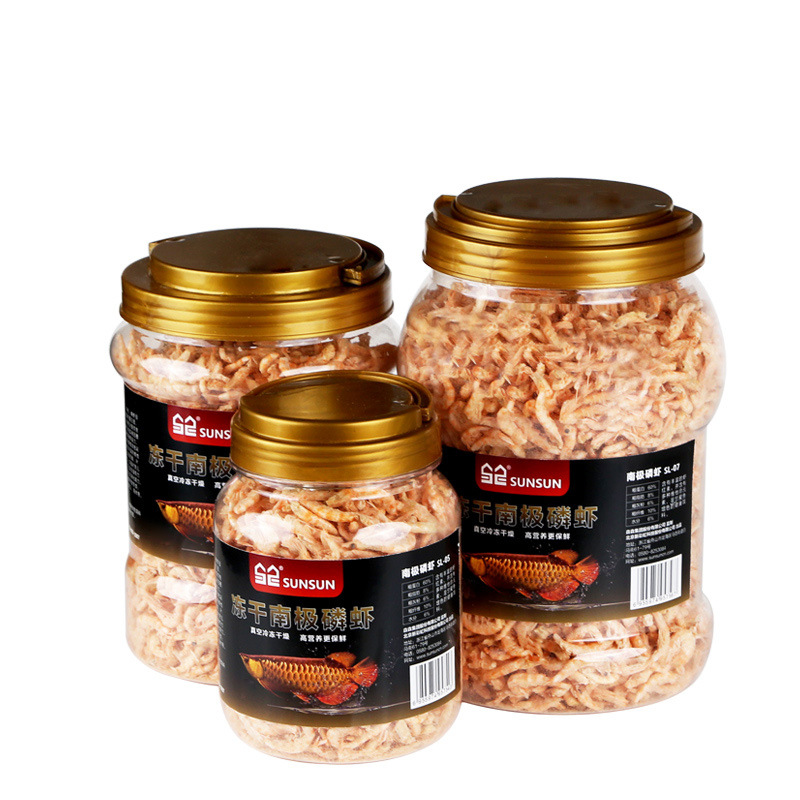 Marine Aquarium Hardscape - Sunsun Freeze-Dried Antarctic Krill - อาหารปลาพรีเมี่ยมสําหรับอะโรวาน่า