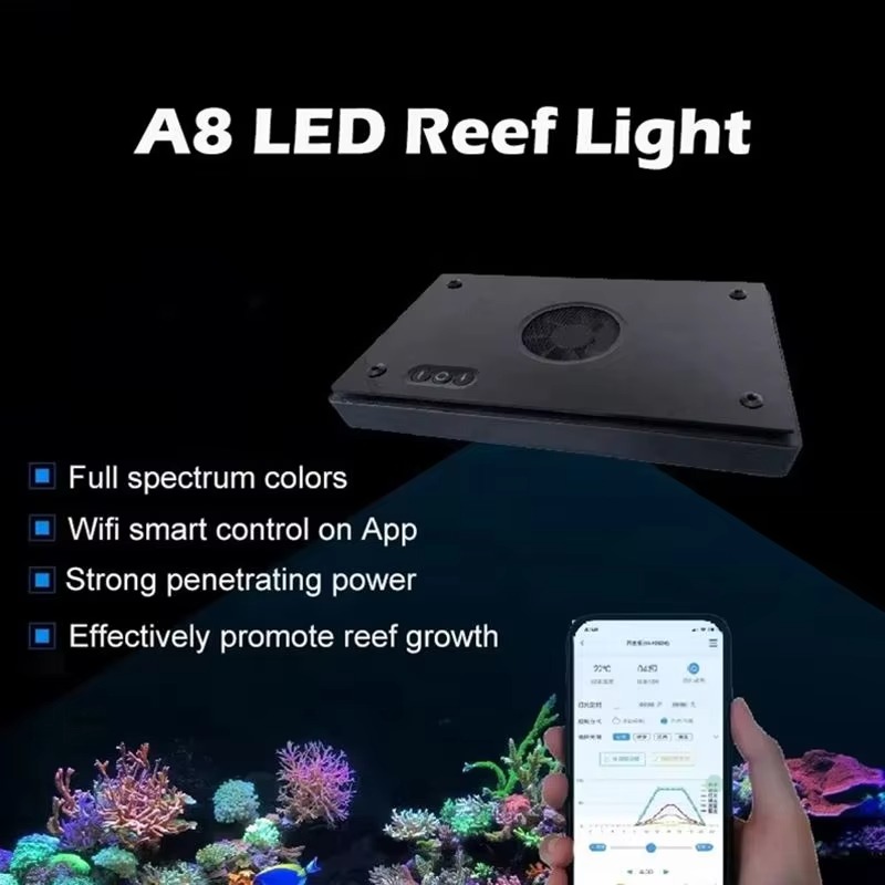 ไฟ LED สเปกตรัมเต็ม A8Pro II M - Aquarium Blue Marine Reef บทวิจารณ์และราคา