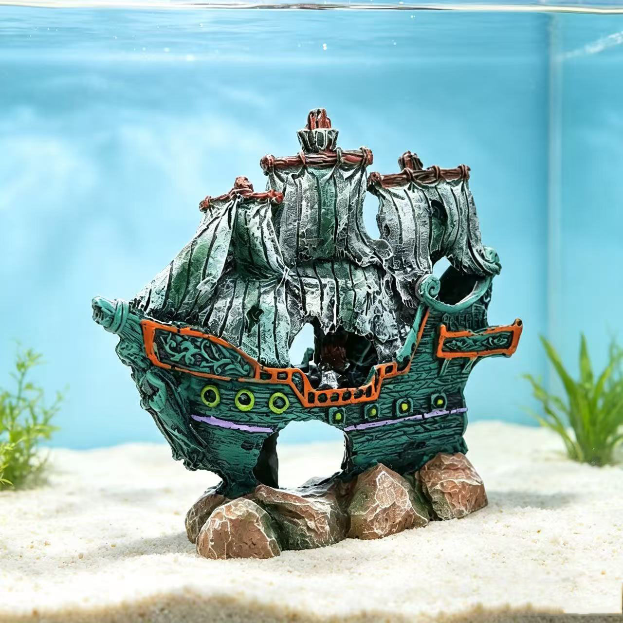 ของตกแต่งตู้ปลา รูปเรือใบ เรือ - Aquarium Marina บทวิจารณ์และราคา
