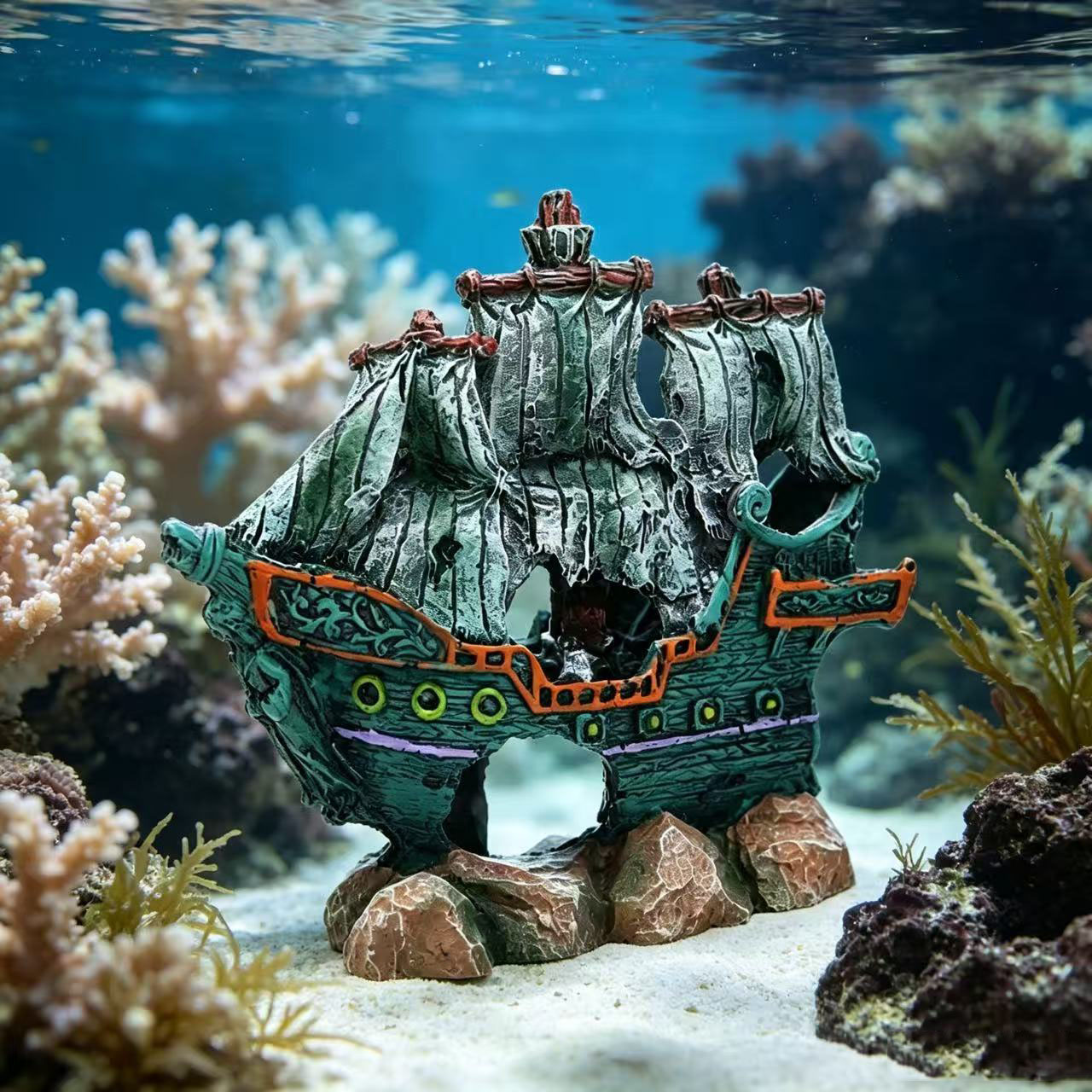ของตกแต่งตู้ปลา รูปเรือใบ เรือ - Aquarium Marina บทวิจารณ์และราคา